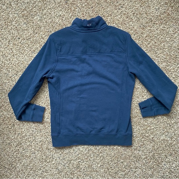Vineyard Vines Casual Navy Quarter Zip Sweatshirt Shep Shirt - Picture 5 of 6